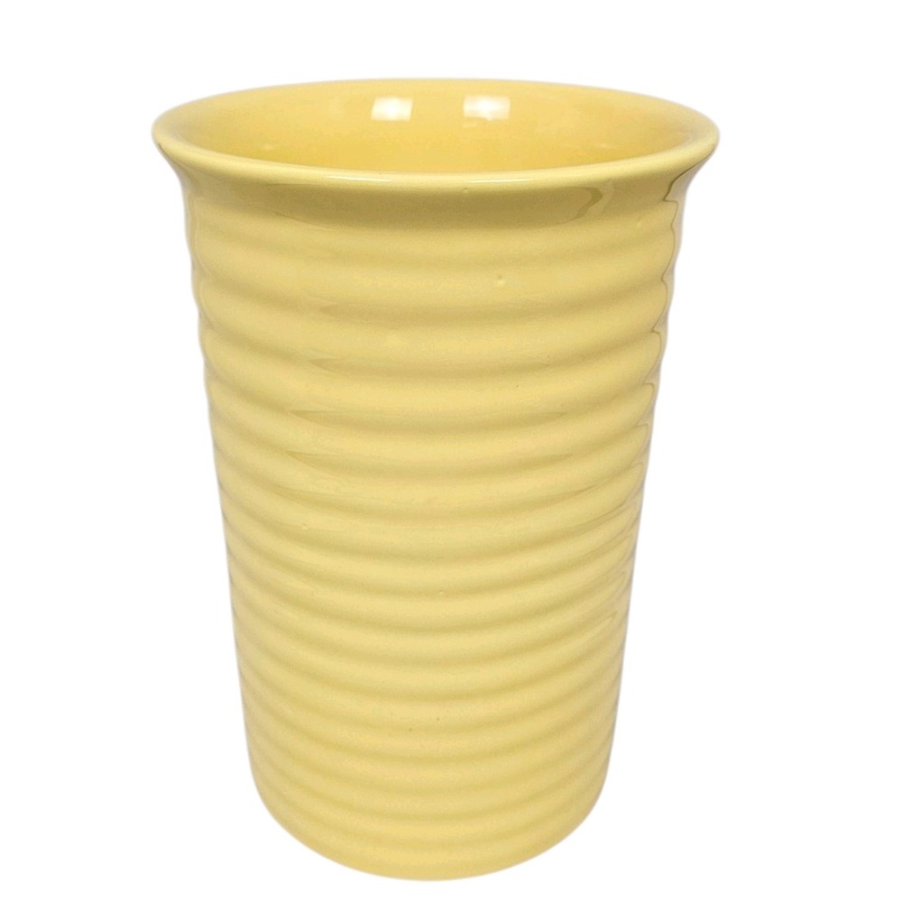 Bauer Pottery 2000 Yellow‎ Ringware 11" Ceramic Cylinder Vase